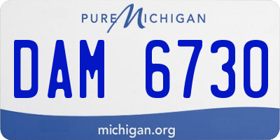 MI license plate DAM6730