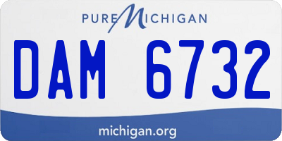 MI license plate DAM6732