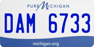 MI license plate DAM6733
