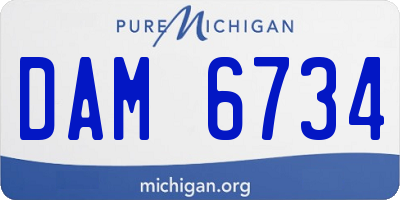 MI license plate DAM6734