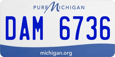 MI license plate DAM6736