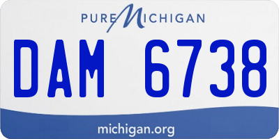 MI license plate DAM6738
