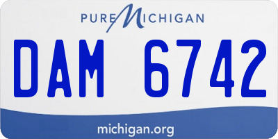 MI license plate DAM6742