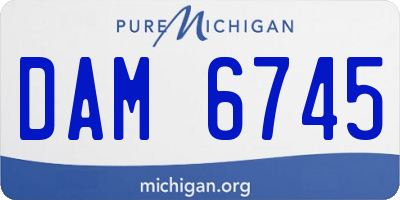 MI license plate DAM6745