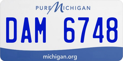 MI license plate DAM6748