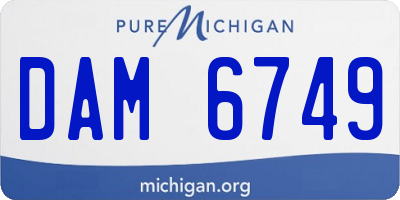 MI license plate DAM6749