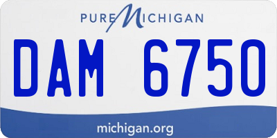 MI license plate DAM6750