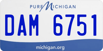MI license plate DAM6751