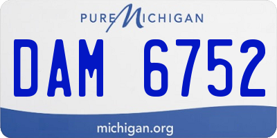MI license plate DAM6752