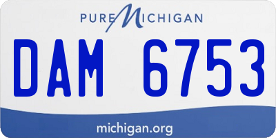 MI license plate DAM6753