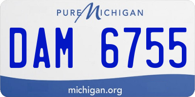 MI license plate DAM6755