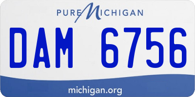 MI license plate DAM6756
