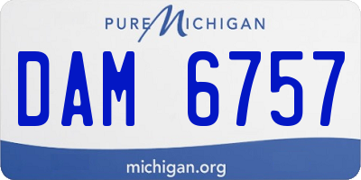 MI license plate DAM6757