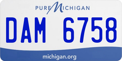 MI license plate DAM6758