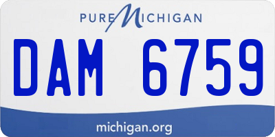 MI license plate DAM6759