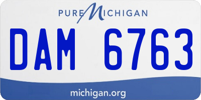 MI license plate DAM6763