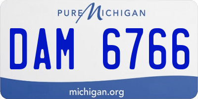 MI license plate DAM6766