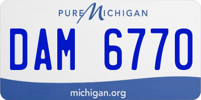 MI license plate DAM6770