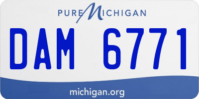 MI license plate DAM6771