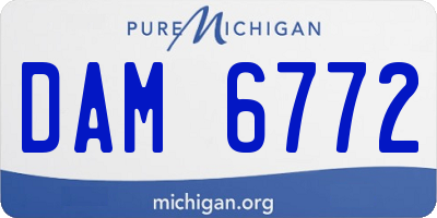 MI license plate DAM6772
