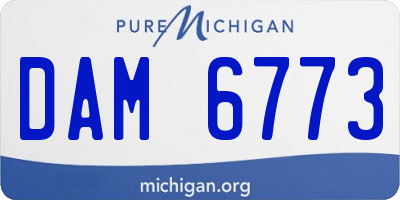 MI license plate DAM6773
