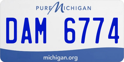 MI license plate DAM6774