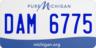 MI license plate DAM6775