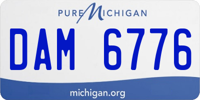 MI license plate DAM6776