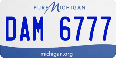 MI license plate DAM6777