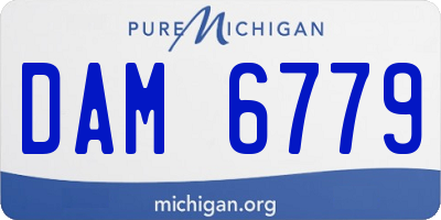 MI license plate DAM6779