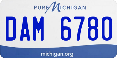 MI license plate DAM6780