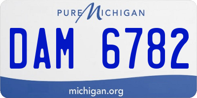 MI license plate DAM6782