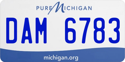 MI license plate DAM6783