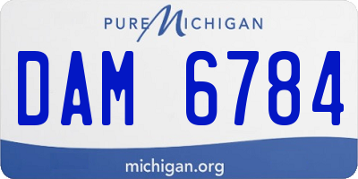 MI license plate DAM6784