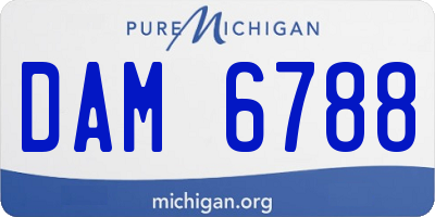 MI license plate DAM6788