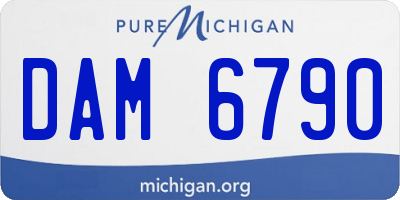 MI license plate DAM6790