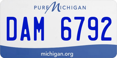 MI license plate DAM6792
