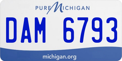 MI license plate DAM6793