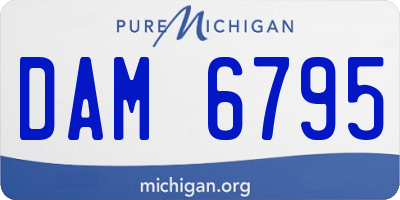 MI license plate DAM6795