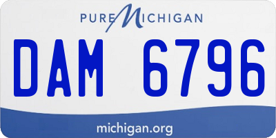 MI license plate DAM6796
