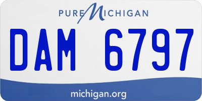 MI license plate DAM6797