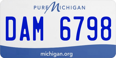 MI license plate DAM6798