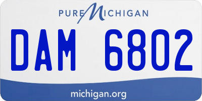MI license plate DAM6802
