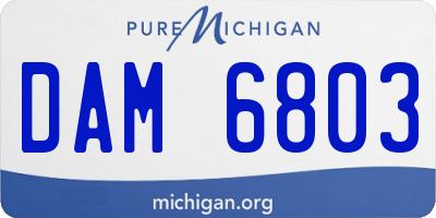 MI license plate DAM6803