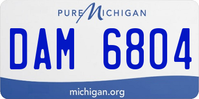 MI license plate DAM6804