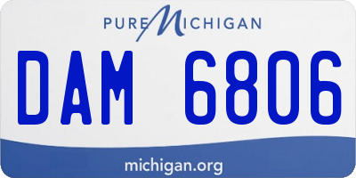 MI license plate DAM6806
