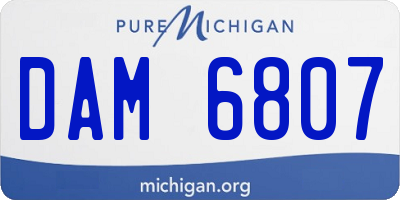 MI license plate DAM6807