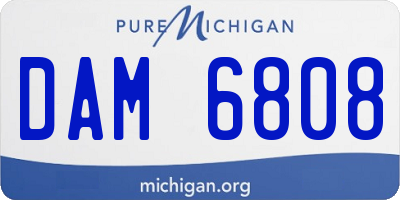 MI license plate DAM6808