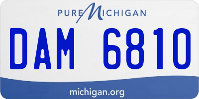 MI license plate DAM6810