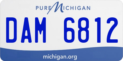 MI license plate DAM6812